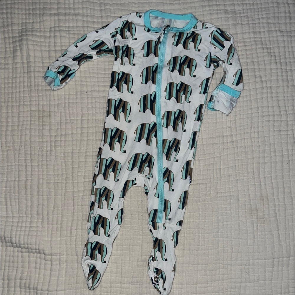 Elephant Zipper Onesie